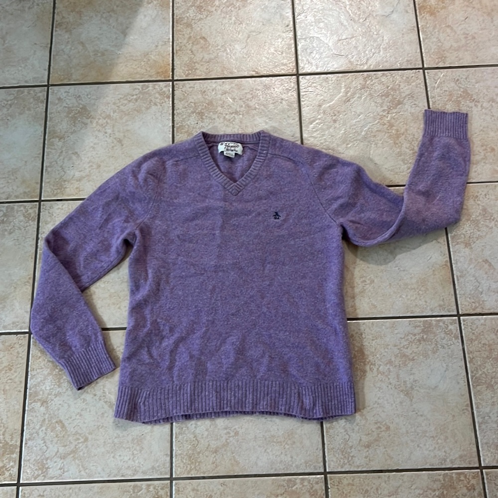 Original Penguin by Munsingwear Lambswool Sweater Lilac Purple, Sz XL‎